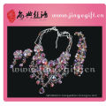 Fashion Design Charming Gorgeous Brilliant Purple Crystal Diamond Jewelry Sets